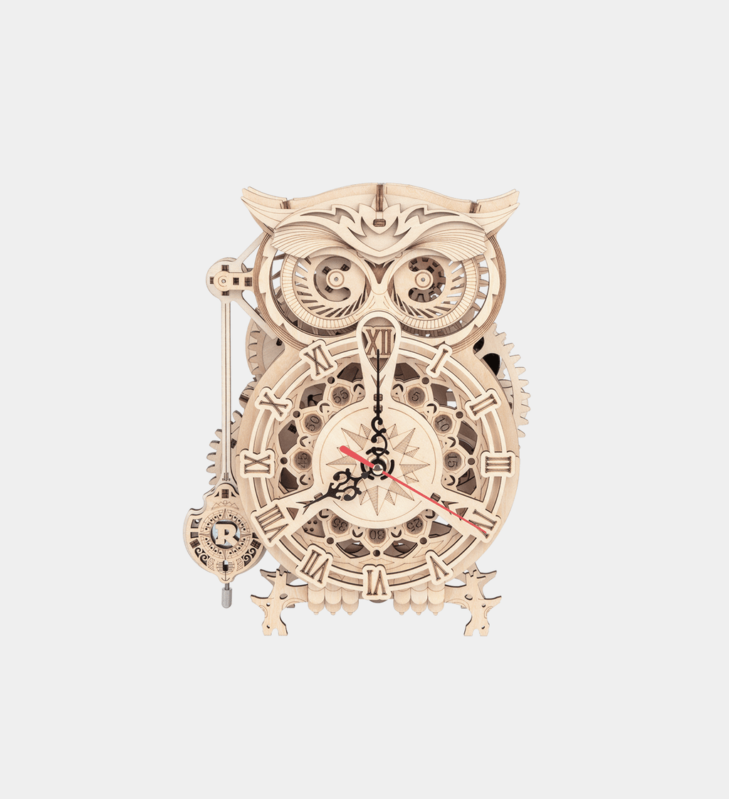 Snaps Owl 3D Wooden Puzzle Clock – Mechanical Gear DIY Model Kit