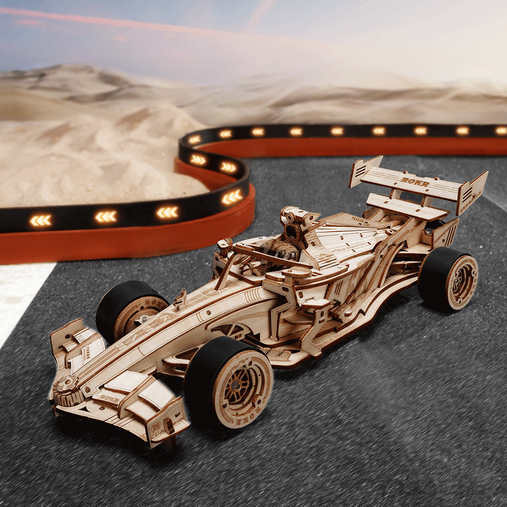 Snaps ROKR F1 Racing Car LK505 – 3D Wooden Puzzle Model Kit for Adults