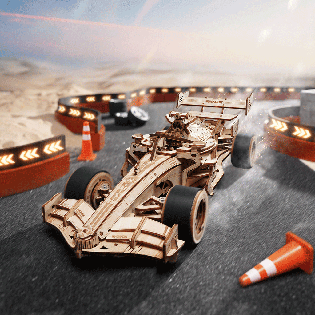 Snaps ROKR F1 Racing Car LK505 – 3D Wooden Puzzle Model Kit for Adults