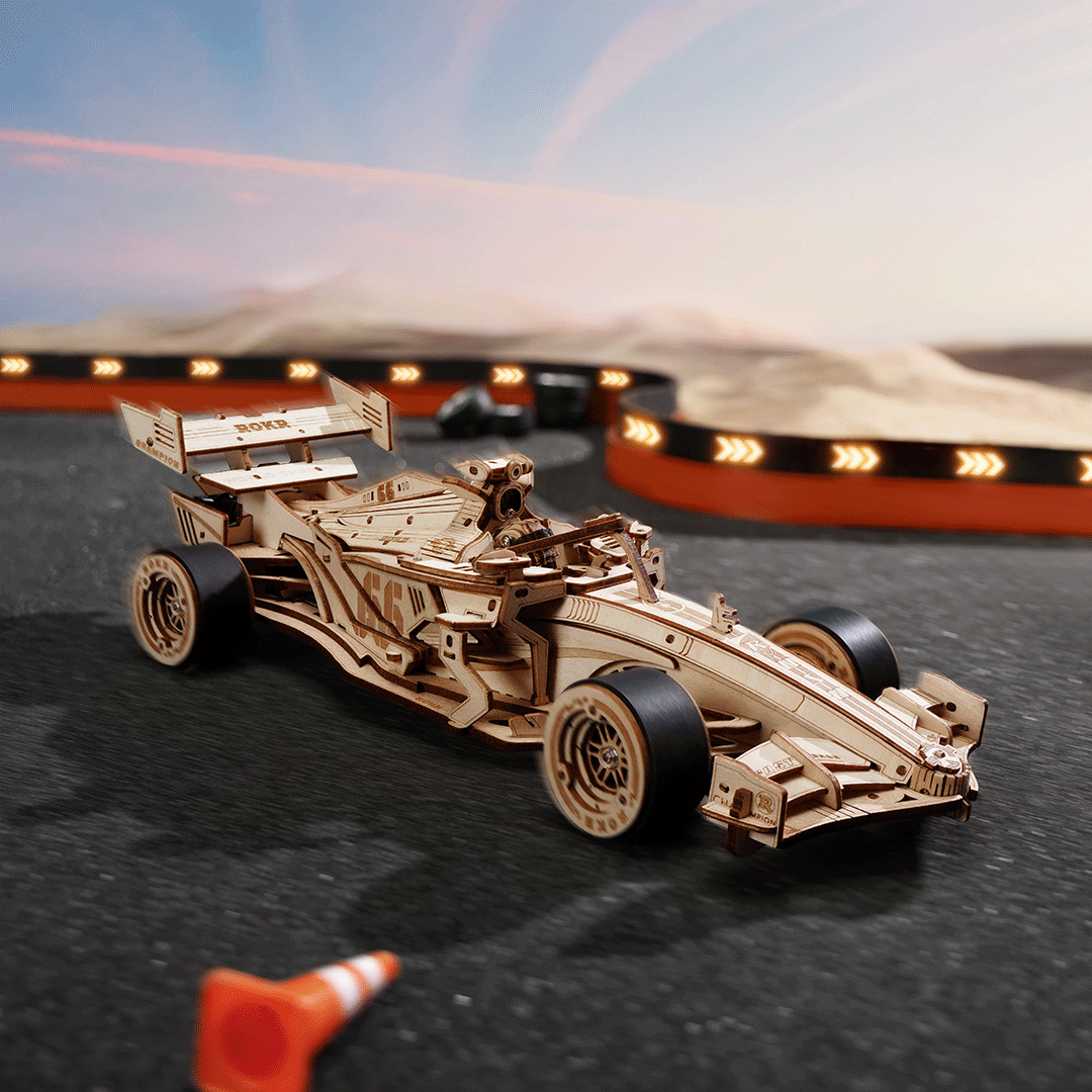 Snaps ROKR F1 Racing Car LK505 – 3D Wooden Puzzle Model Kit for Adults