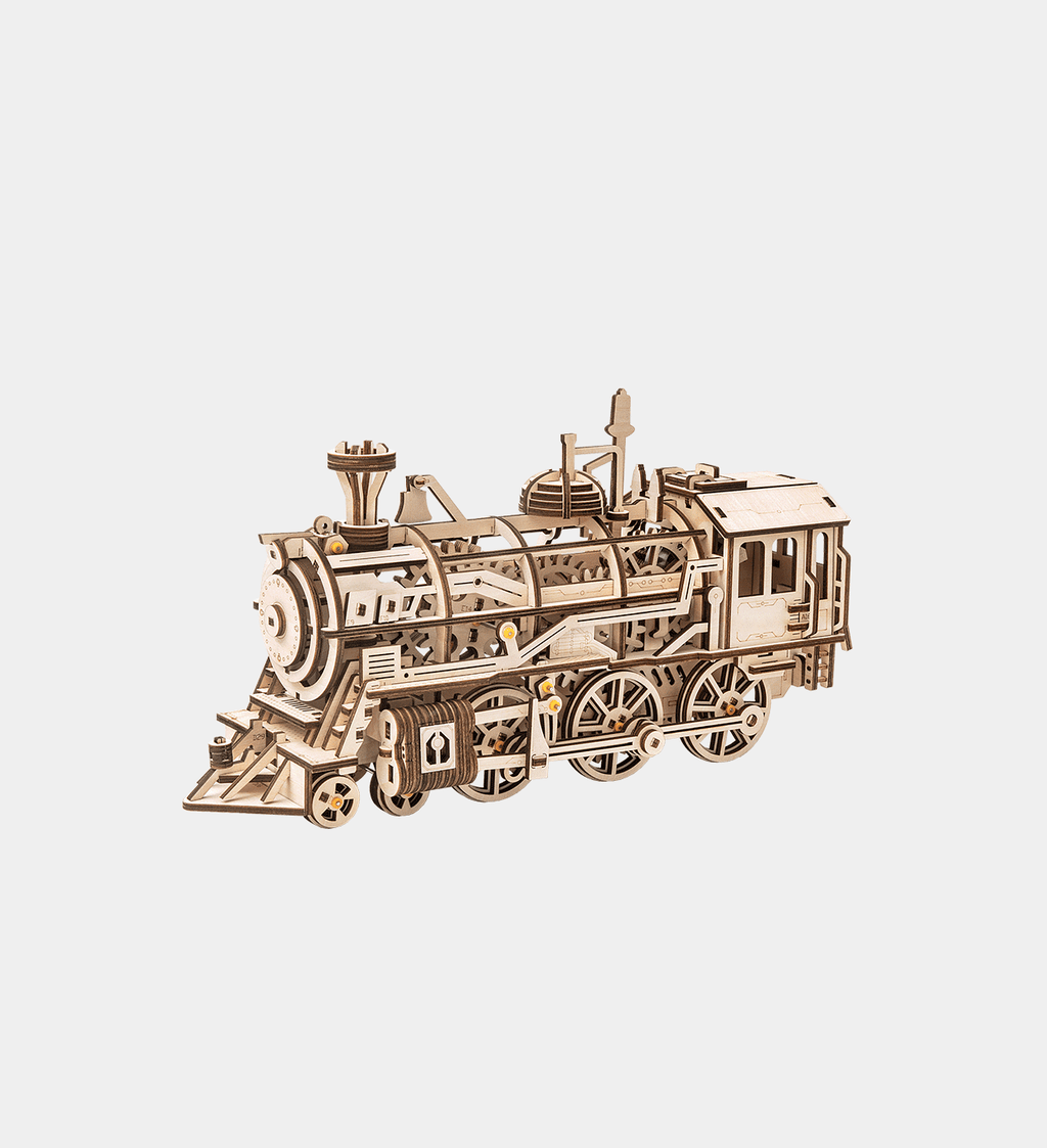 Snaps ROKR Steam Locomotive 3D Wooden Puzzle - Mechanical Train Kit
