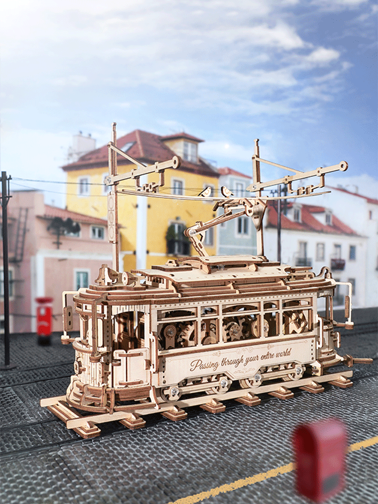 Snaps City Tram 28 Lisbon Model Kit – 3D Wooden Mechanical Puzzle