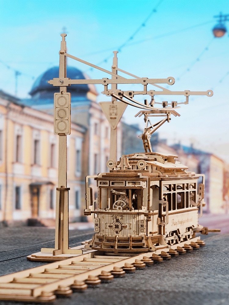 Snaps City Tram 28 Lisbon Model Kit – 3D Wooden Mechanical Puzzle