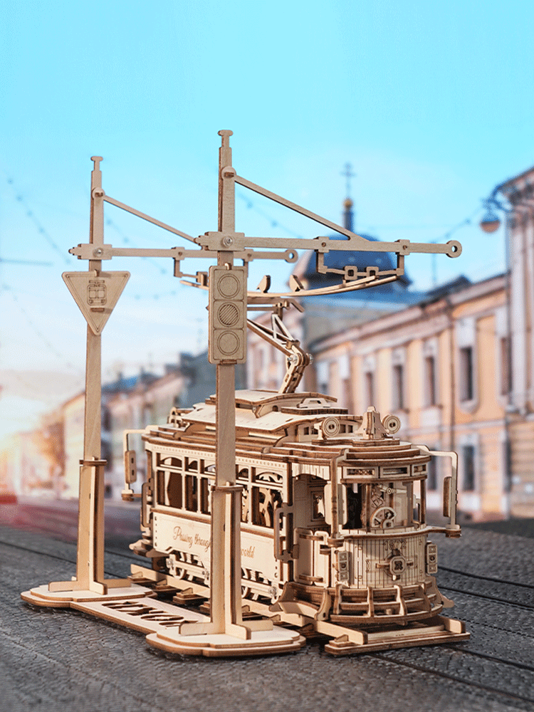Snaps City Tram 28 Lisbon Model Kit – 3D Wooden Mechanical Puzzle