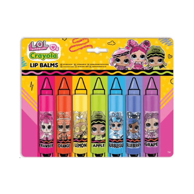 LOL Surprise x Crayola Lip Balms – Moisturizing Kids Character Makeup