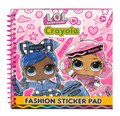 LOL Surprise! Crayola Fashion Sticker Book – Kids Creative Activity Set