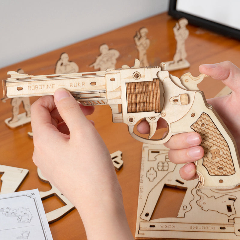Snaps Corsac M60 Wooden Model Kit – DIY Rubber Band Gun Puzzle