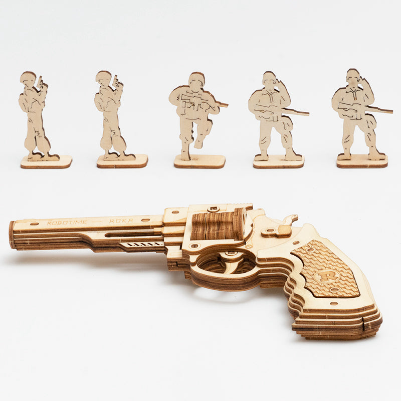 Snaps Corsac M60 Wooden Model Kit – DIY Rubber Band Gun Puzzle