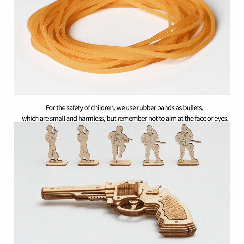 Snaps Corsac M60 Wooden Model Kit – DIY Rubber Band Gun Puzzle