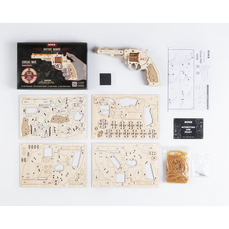 Snaps Corsac M60 Wooden Model Kit – DIY Rubber Band Gun Puzzle