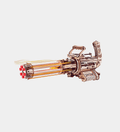 ROKR Rotating-Barrel Machine Gun 3D Wooden Puzzle - 412 Piece DIY Kit