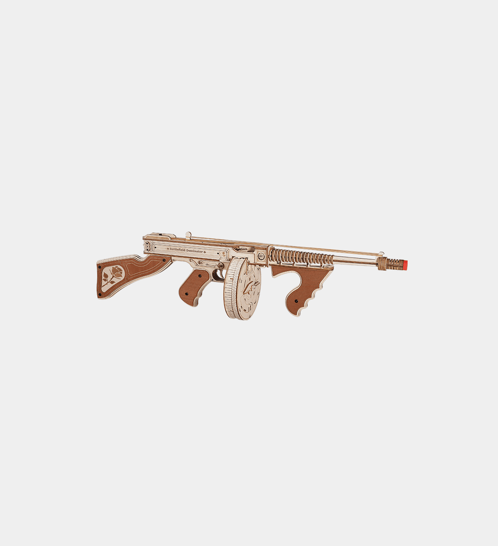 Snaps Thompson Submachine Gun 3D Wooden Puzzle Model Kit - 275 Pcs