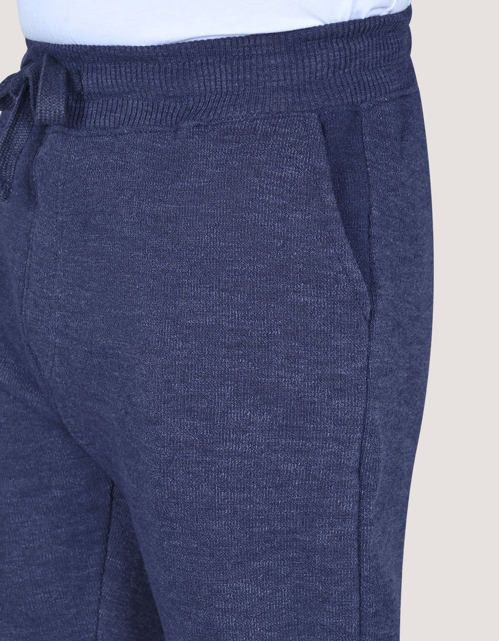 Navy Textured Joggers