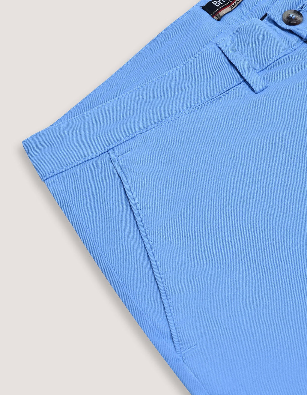 Sky Blue Cotton Blend Shorts