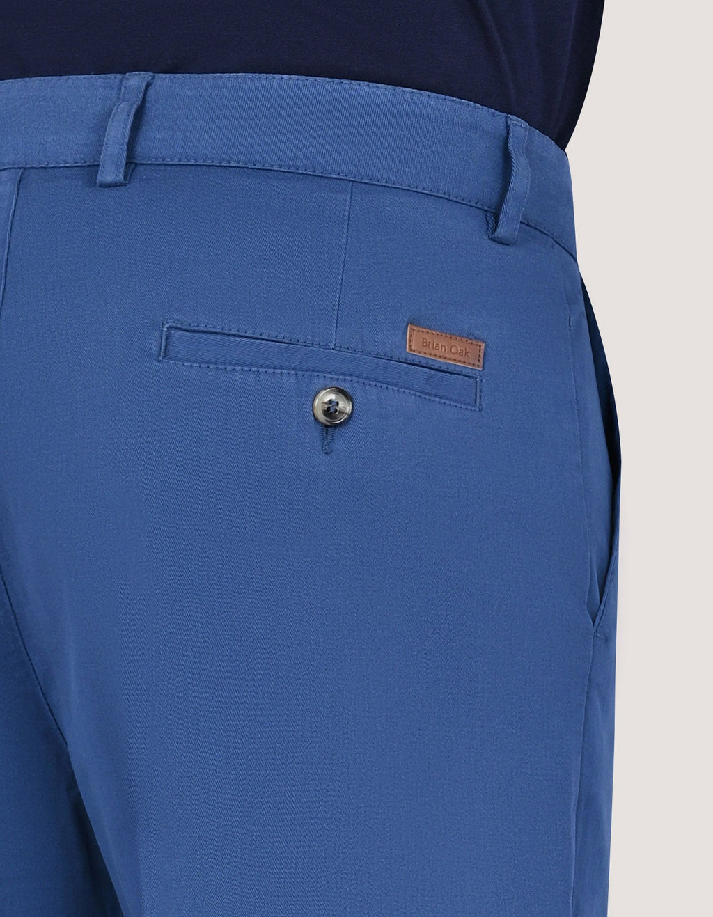 Medium Blue Cotton Blend Shorts