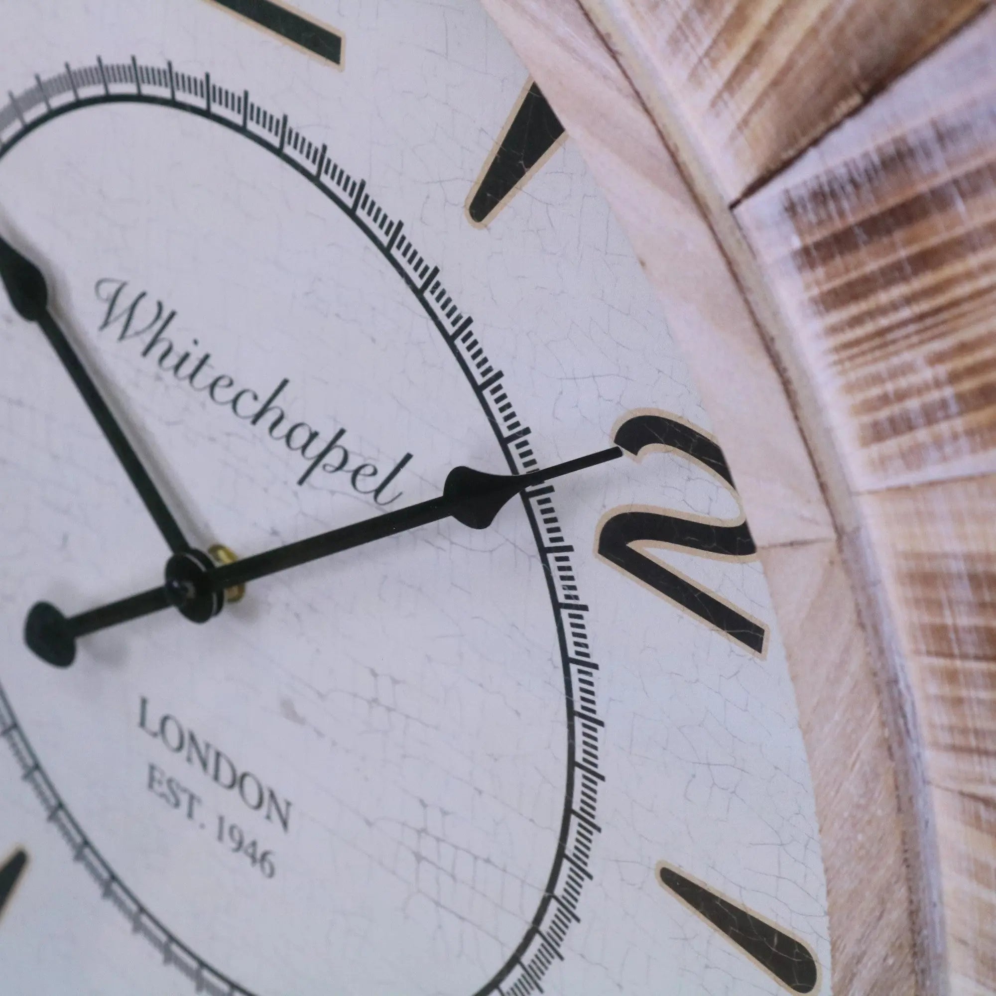 Large Square Wall Clock 80cm Antique Style