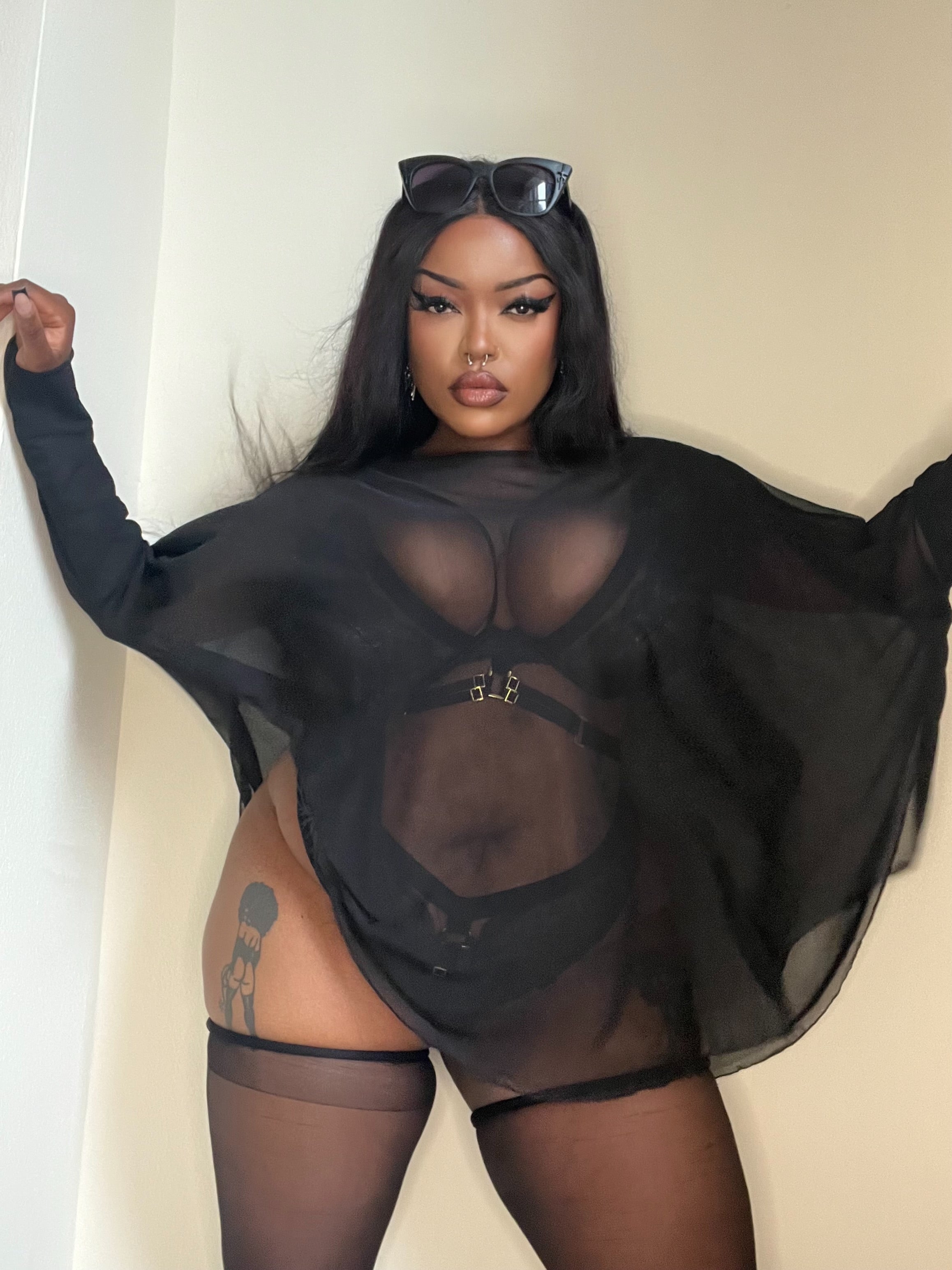 Necessary Evil Circe Black Sheer Mesh Top – Gothic Layering Piece