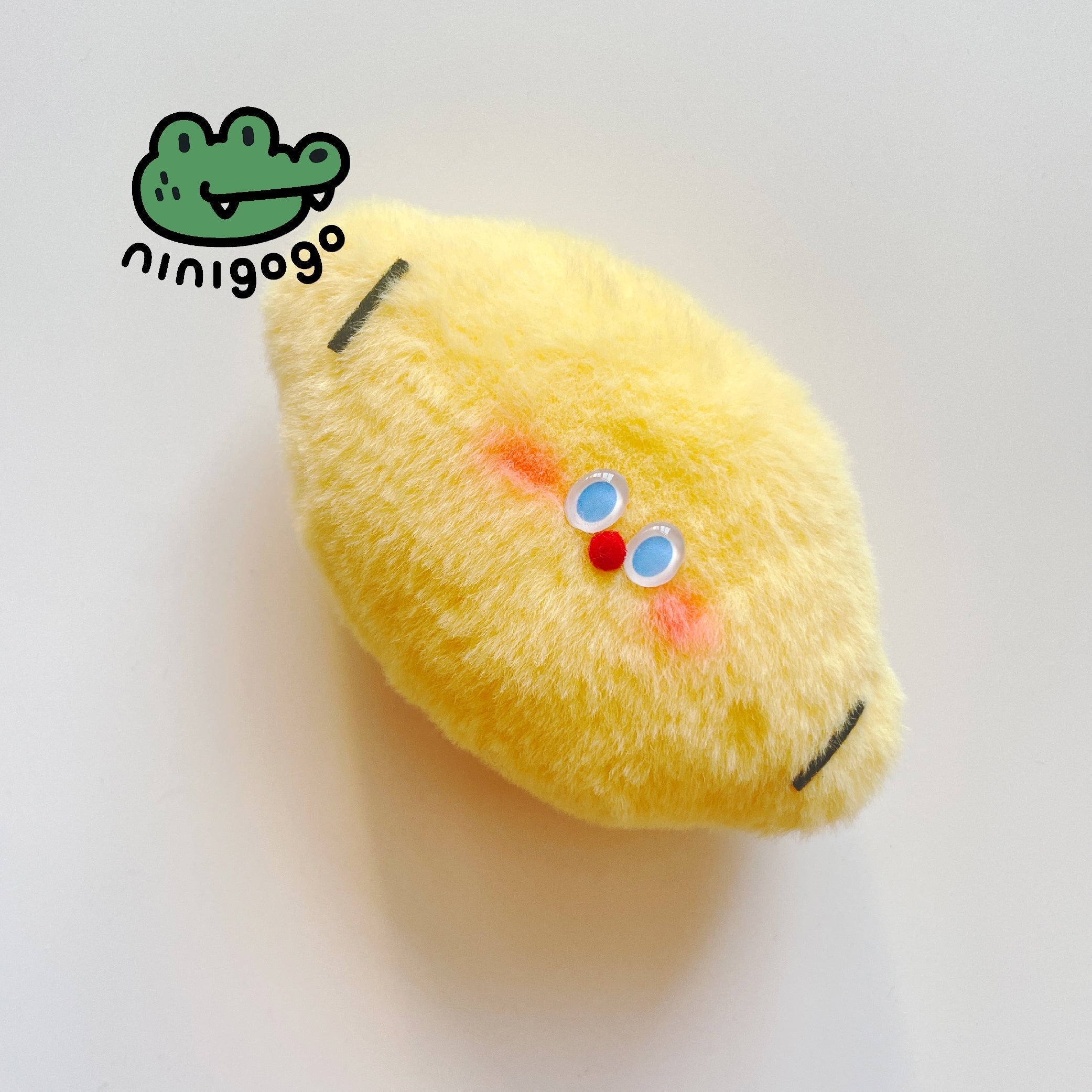 Lemon Plush Charm – Handmade Polar Fleece Mini Toy by LuLuFun Studio