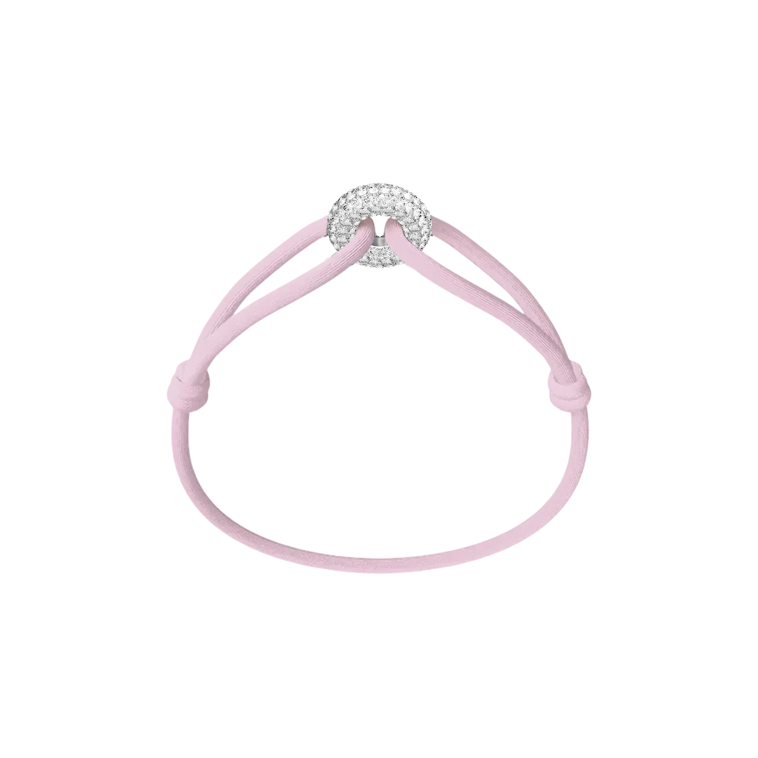 Silver Soho Pavé Cord Bracelet