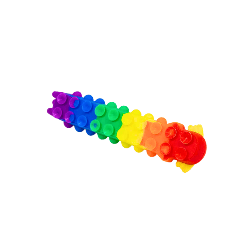 PoundFun Light Up Caterpillar Fidget Toy – Silicone Sensory Push Popper