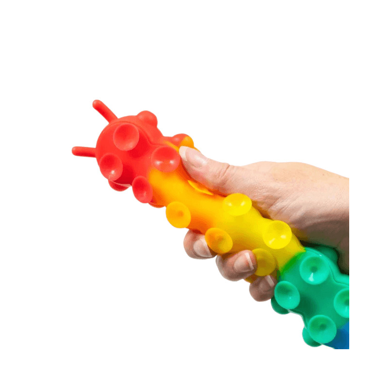 PoundFun Light Up Caterpillar Fidget Toy – Silicone Sensory Push Popper