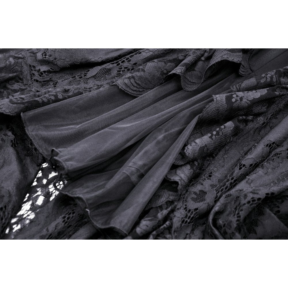 Dark In Love Lilinoe Dress – Off Shoulder Lace Up Gothic Dress