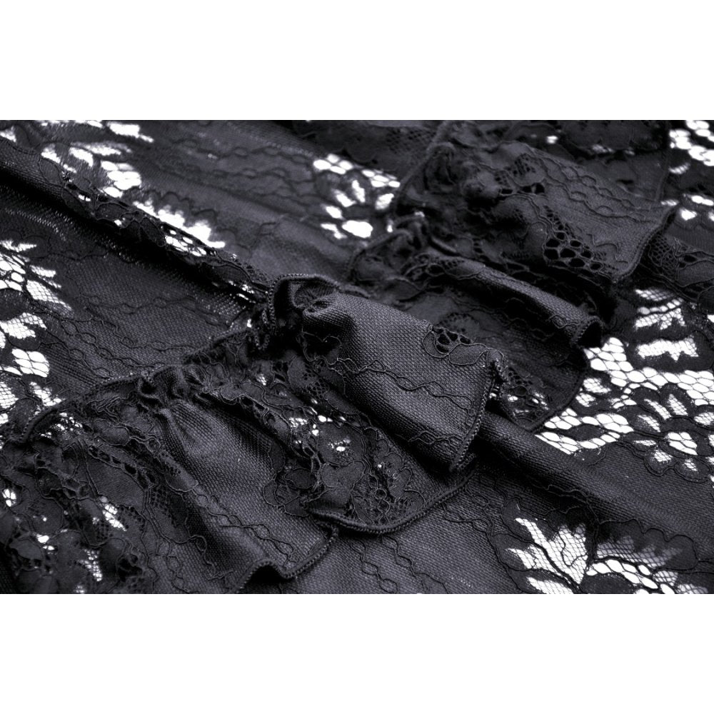 Dark In Love Lilinoe Dress – Off Shoulder Lace Up Gothic Dress