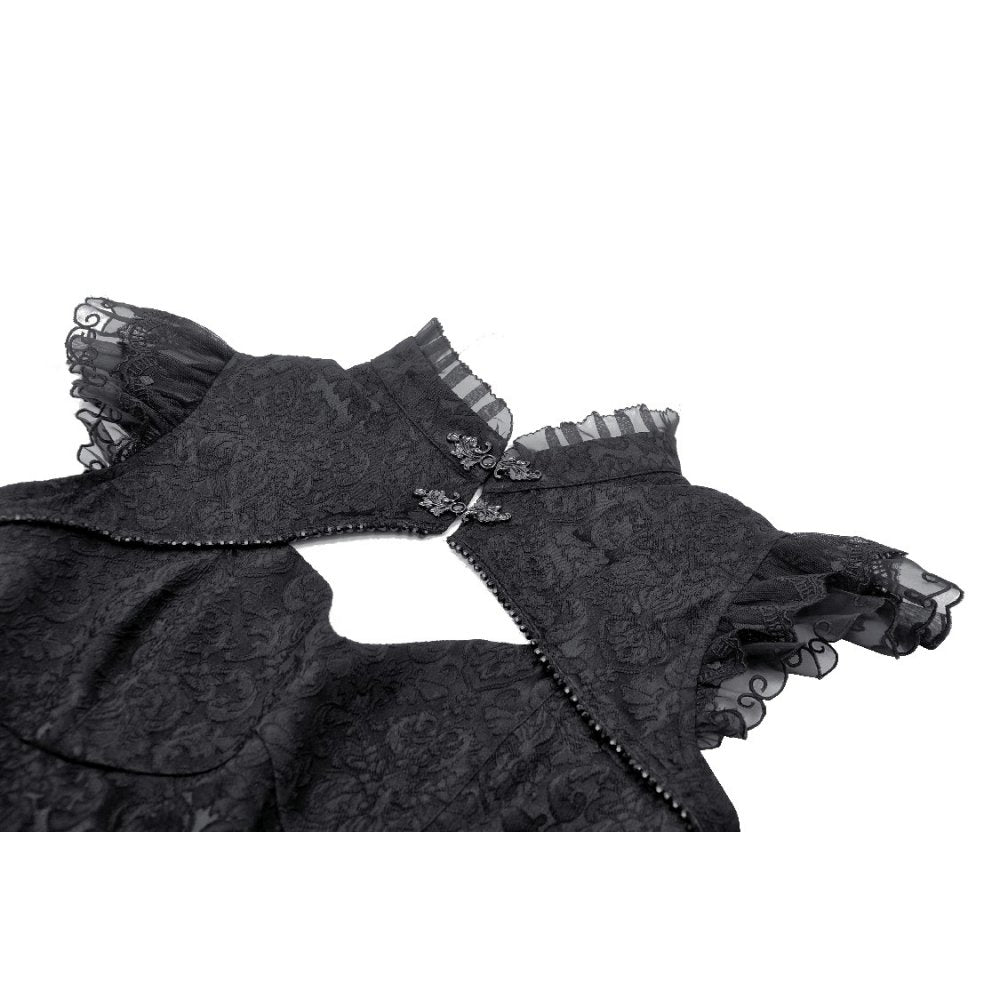 Dark In Love Lilita Top – Victorian Sleeveless Lace Trim Fitted Top