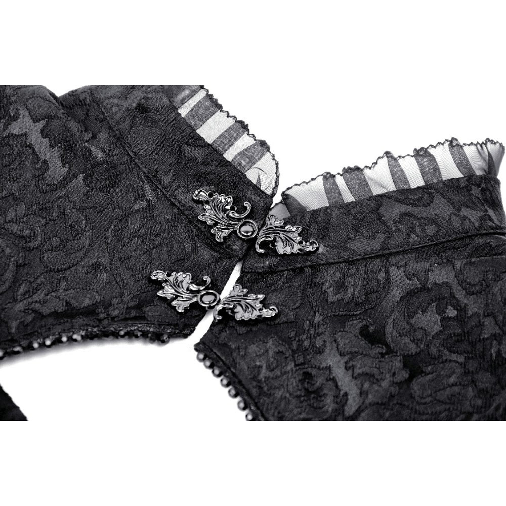 Dark In Love Lilita Top – Victorian Sleeveless Lace Trim Fitted Top
