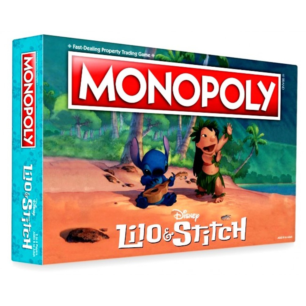 Disney Lilo & Stitch Monopoly Board Game – Classic Family Tabletop Game