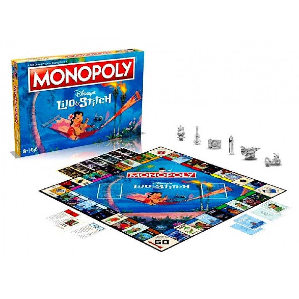 Disney Lilo & Stitch Monopoly Board Game – Classic Family Tabletop Game