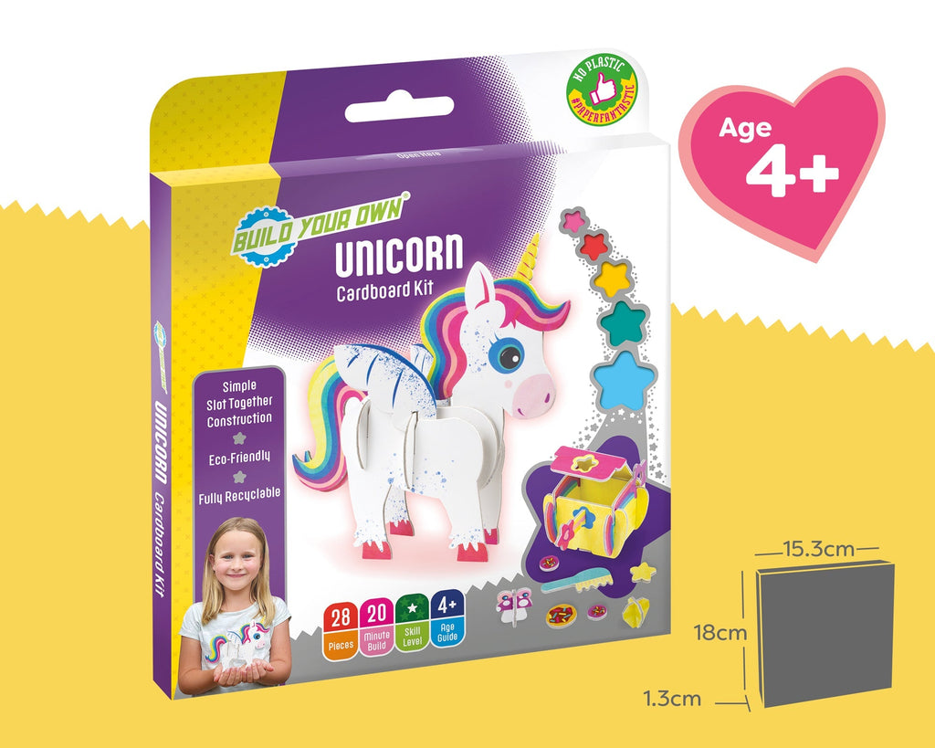 Build Your Own Unicorn Cardboard STEM Kit – Eco-Friendly Toy by Snaps