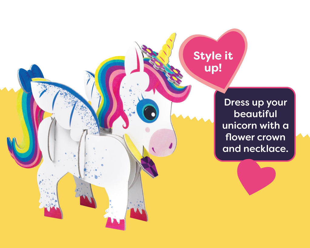 Build Your Own Unicorn Cardboard STEM Kit – Eco-Friendly Toy by Snaps