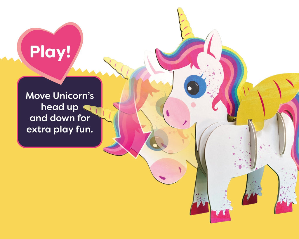 Build Your Own Unicorn Cardboard STEM Kit – Eco-Friendly Toy by Snaps