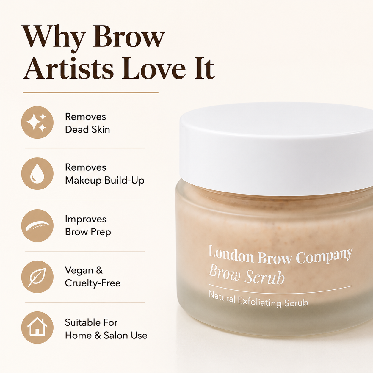 London Brow Exfoliating Brow Scrub – Natural Henna & Tint Prep (50g)