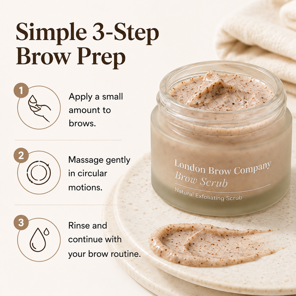 London Brow Exfoliating Brow Scrub – Natural Henna & Tint Prep (50g)