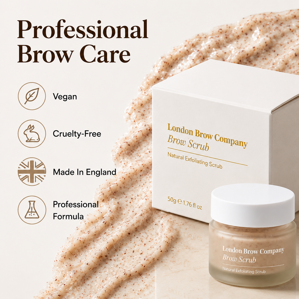 London Brow Exfoliating Brow Scrub – Natural Henna & Tint Prep (50g)