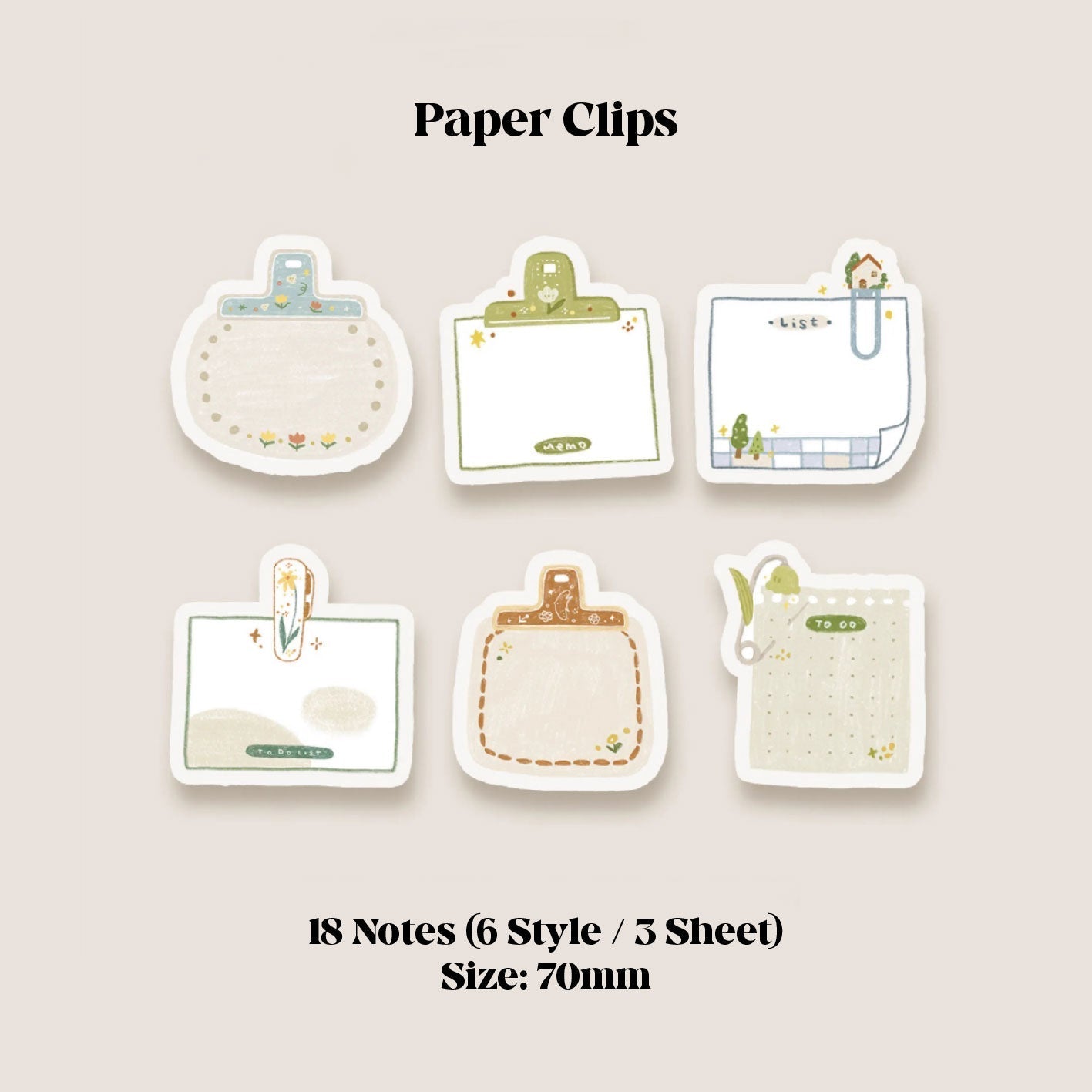 LuLuFun Studio Patchwork Scrapbook Decorative Paper and Paper Clips Set
