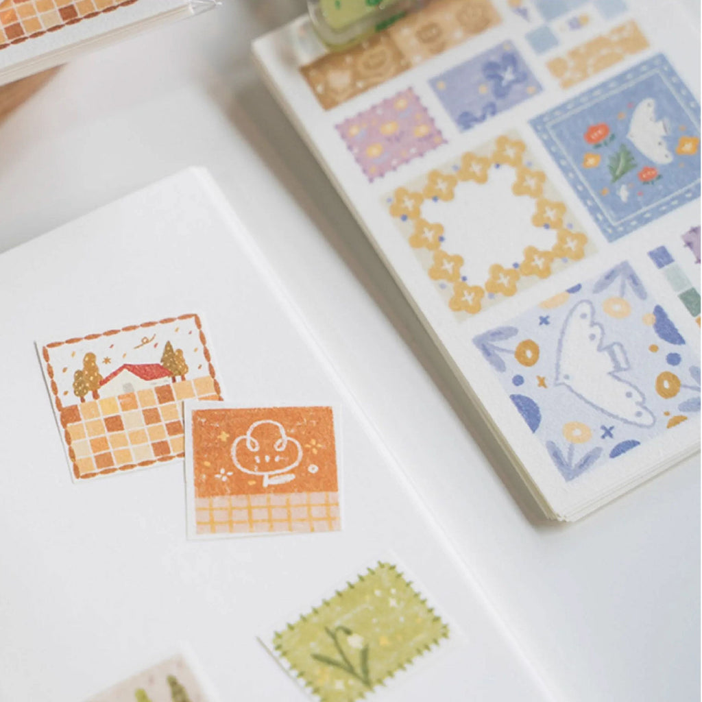 LuLuFun Studio Patchwork Scrapbook Decorative Paper and Paper Clips Set