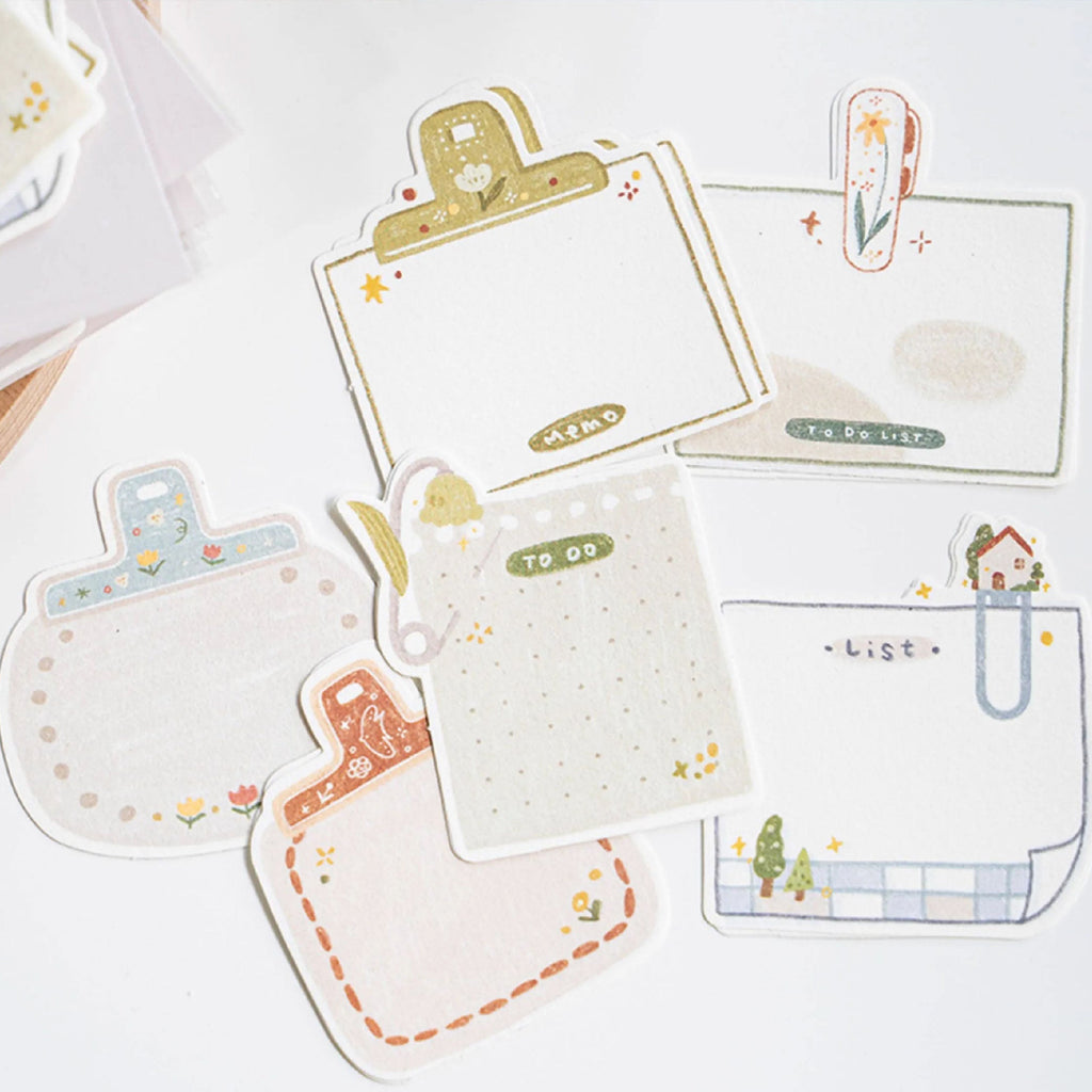 LuLuFun Studio Patchwork Scrapbook Decorative Paper and Paper Clips Set