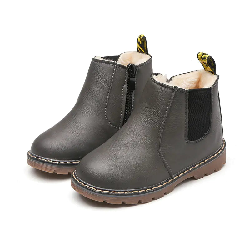 Boys' Short Boots – Non-Slip Children's Martin Boots – Warm & Durable Kids' Footwear
