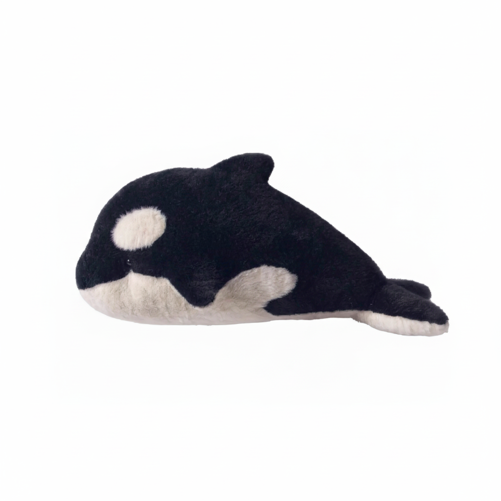 LuLuFun Studio Orca Whale Plush Toy – Soft Stuffed Animal Marine Gift