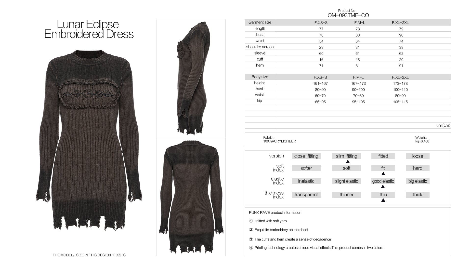 Punk Rave Lunar Eclipse Embroidered Gothic Maxi Dress – Burgundy Black
