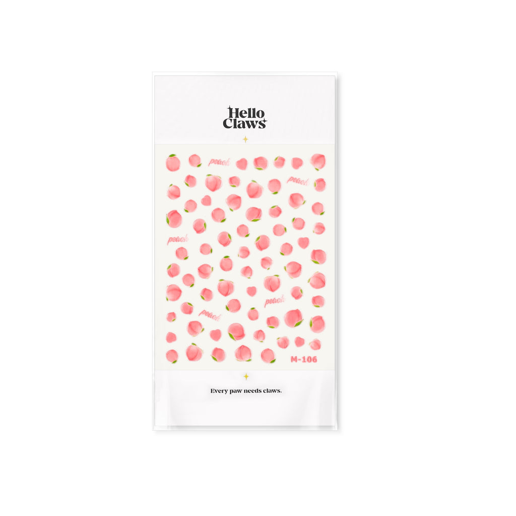 Juicy Peach Jelly Nail Deco Stickers – LuLuFun Studio Manicure Art
