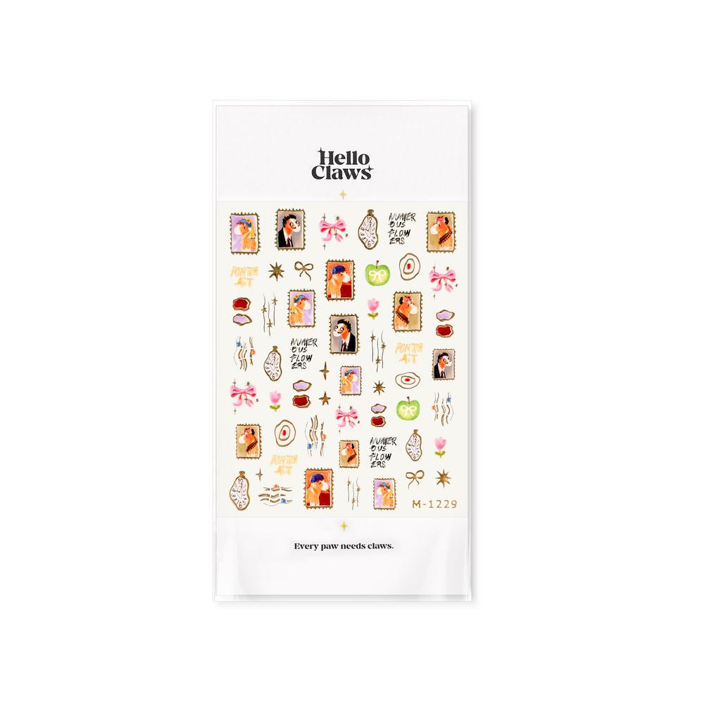 LuLuFun Studio World Famous Paintings Nail Art Stickers - 1 Sheet