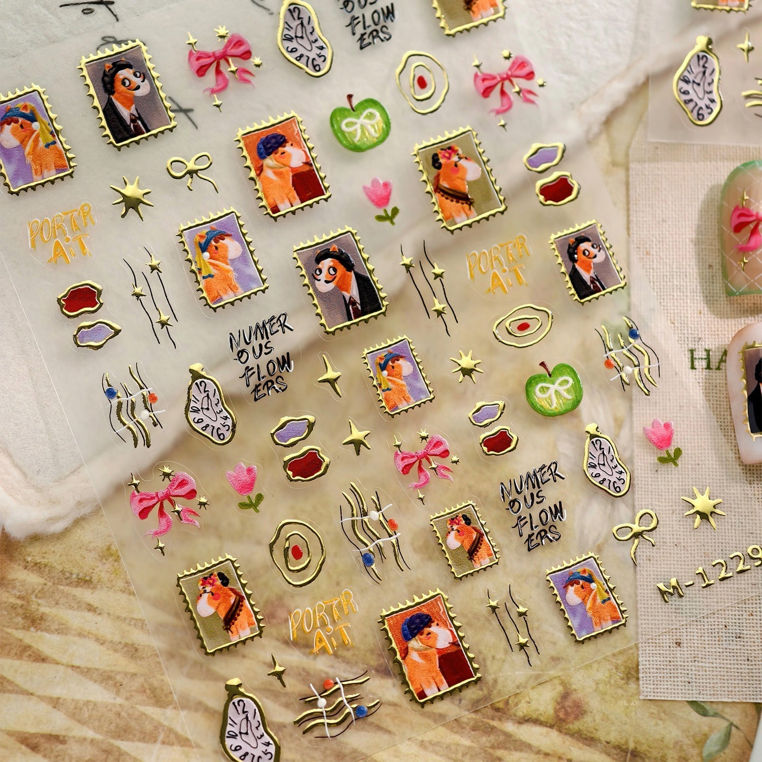 LuLuFun Studio World Famous Paintings Nail Art Stickers - 1 Sheet