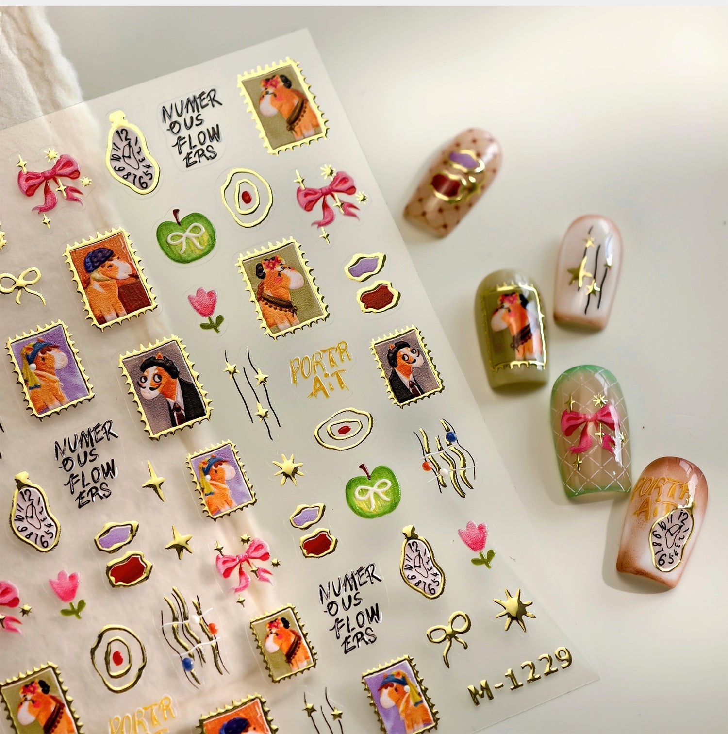 LuLuFun Studio World Famous Paintings Nail Art Stickers - 1 Sheet