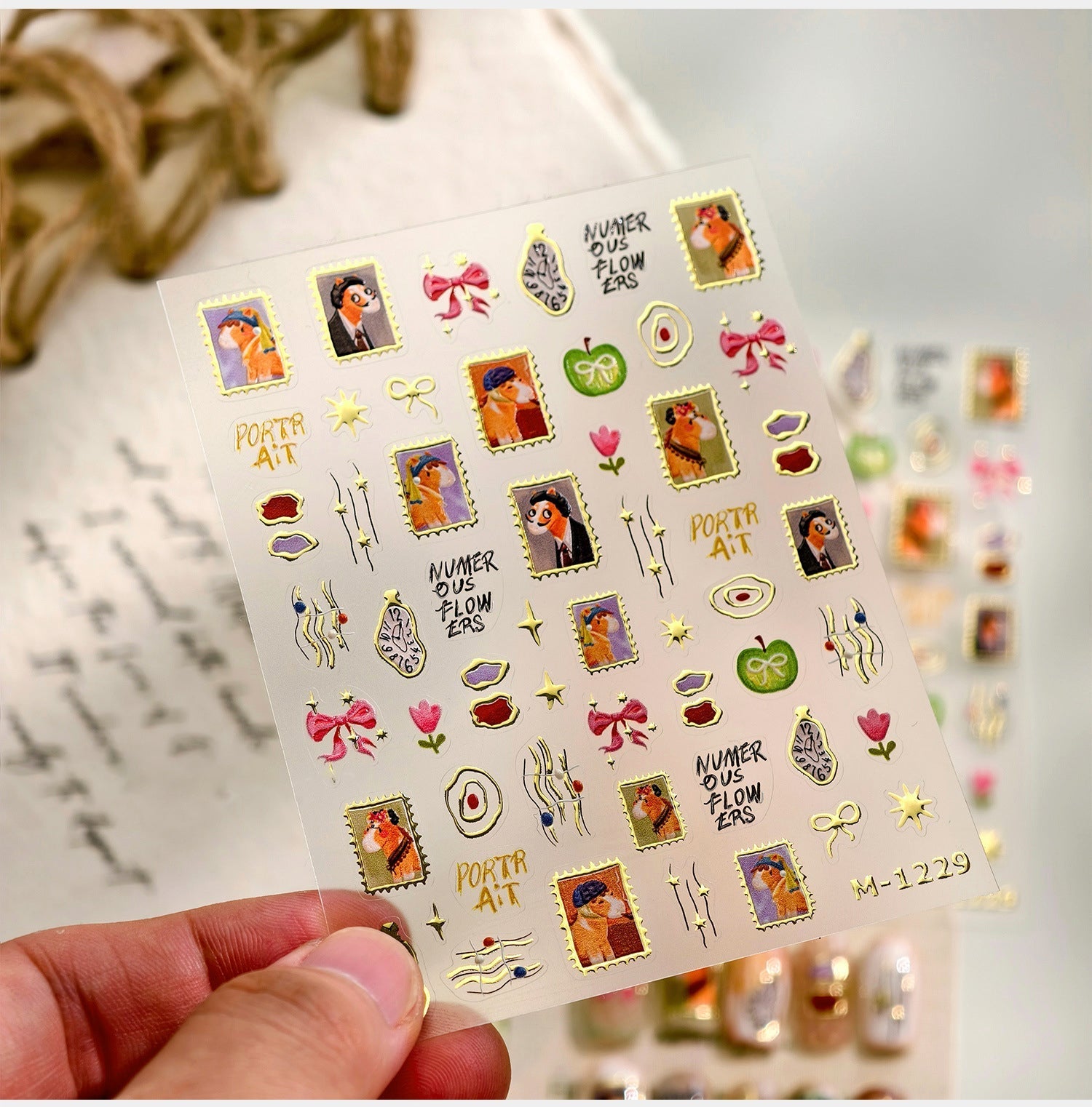 LuLuFun Studio World Famous Paintings Nail Art Stickers - 1 Sheet