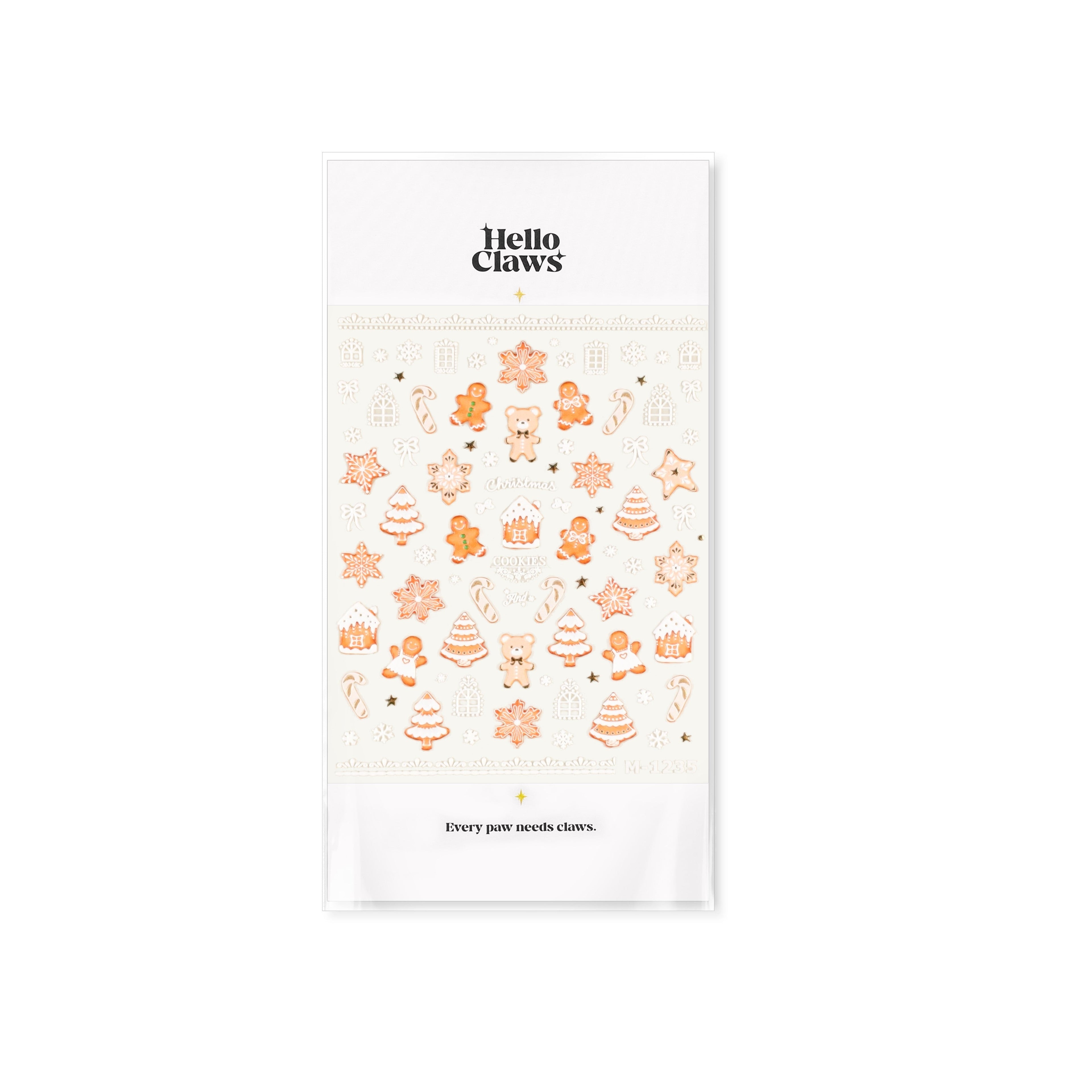 LuLuFun Studio Gingerbread Nail Deco Stickers – DIY Holiday Nail Art Decals