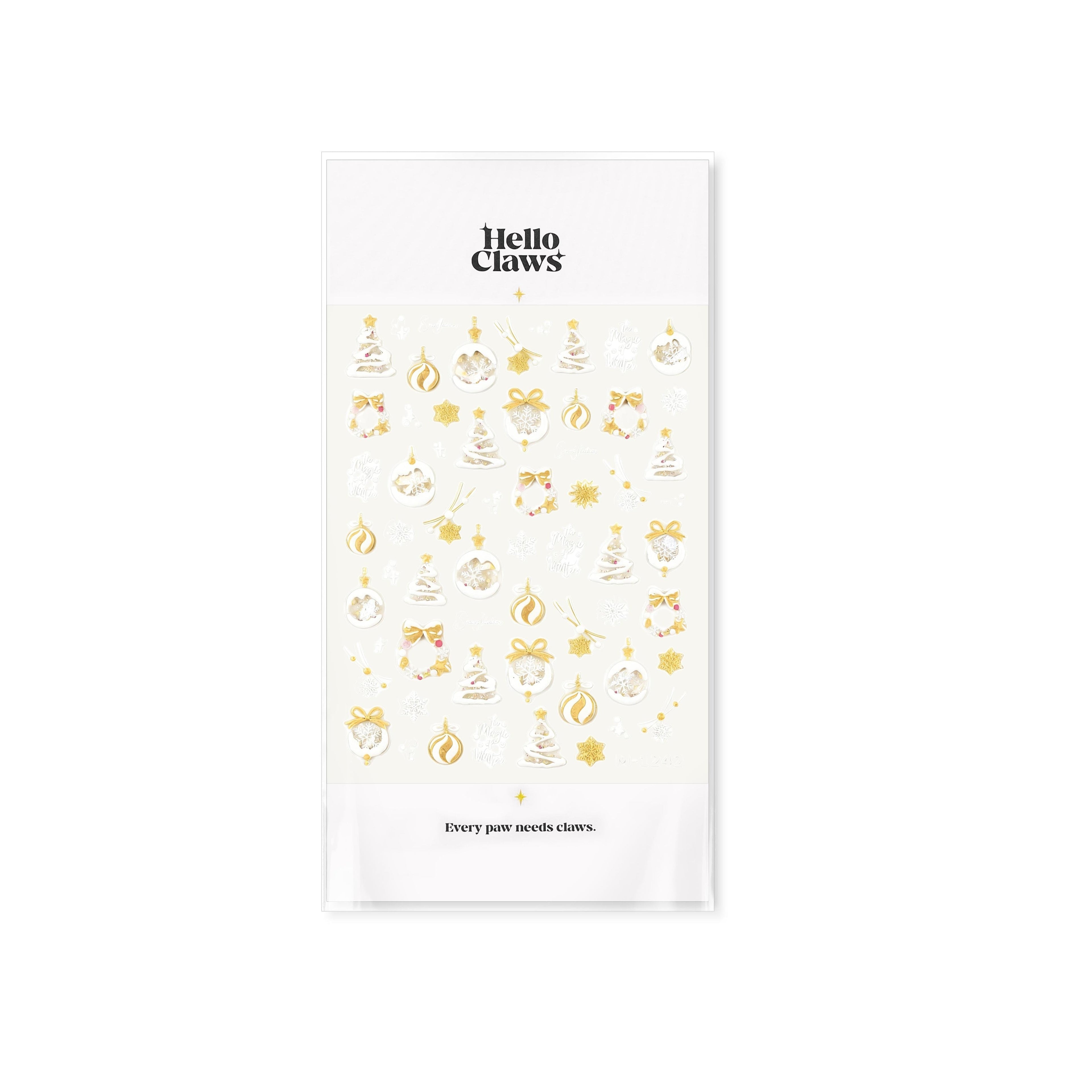 LuLuFun Studio Christmas Nail Deco Stickers – Yellow Holiday Nail Art